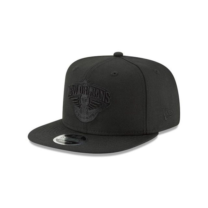 NBA New Orleans Pelicans Black On Black High Crown 9Fifty Snapback (XWO3517) - Black New Era Caps